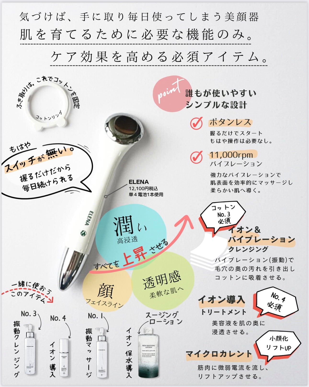 イオン導入美顔器｜ELENA［エレナ］